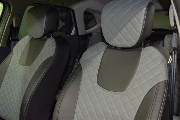 Чехлы для Renault Kaptur 2016-2023. Комплект модельных авточехлов на ...