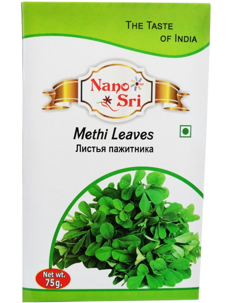 Листья пажитника (Шамбала, Methi Leaves) Nano Sri, 75 г - купить с ...