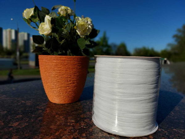 Пряжа Рафия Вискоза 100% White , 250 м - купить с доставкой по выгодным ...