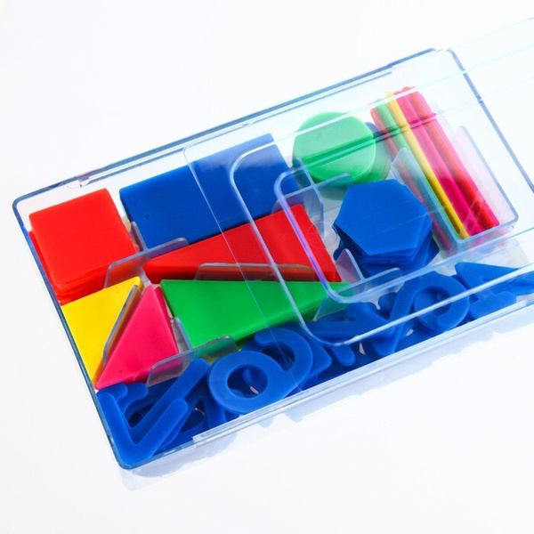 Касса цифр и счетных материалов "Учимся считать", 133 элемента, пластик ...