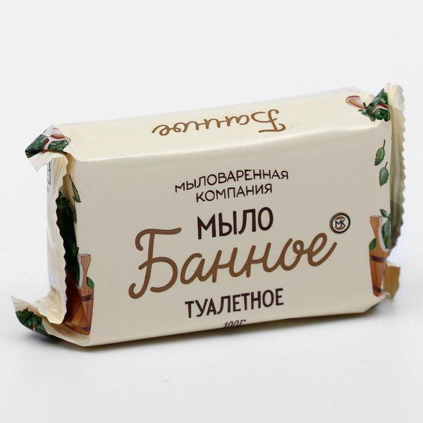 Туалетное мыло МК "Банное" в цветной обертке, 100 г - купить с ...