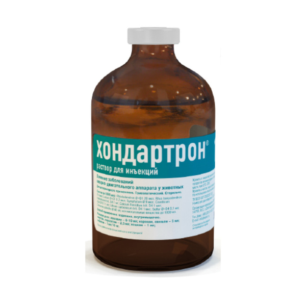 Раствор для уколов Хондартрон для лечения суставов собак, кошек и с/х ...