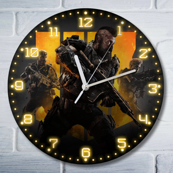 Настенные часы УФ игры Call Of Duty Black Ops (кол оф дьюти, код, cod ...