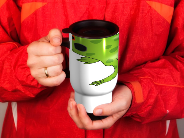 Термокружка для авто "Амфибия, лягушка, животное" ( автокружка ) 480 мл ...