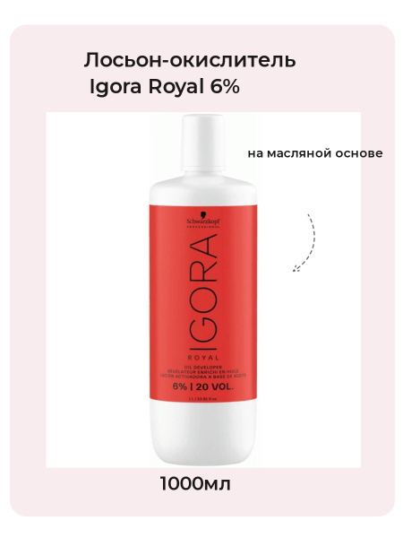 Игора Роял Окислитель 6% / Igora Royal Лосьон-окислитель 6% 1000 мл ...
