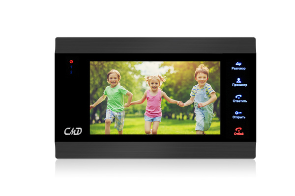 Цветной видеодомофон CMD-VD74MK Black / Видеомонитор для квартиры, дома ...