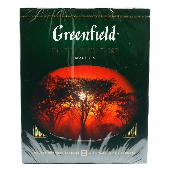 Чай черный Greenfield Kenyan Sunrise, 100 пакетиков*2 г - купить с ...