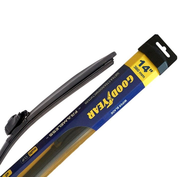 Щетка стеклоочистителя бескаркасная Goodyear GY000414, крепление Крючок ...