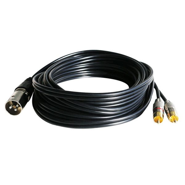 Смешивающий разъем усилителя AV-кабель XLR и двойной кабель RCA 2 м ...