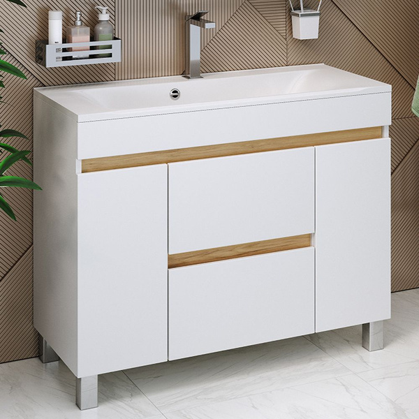 Тумба с раковиной в ванную SYDNEY 100 с ящиками / AQUA DE MARCO купить ...