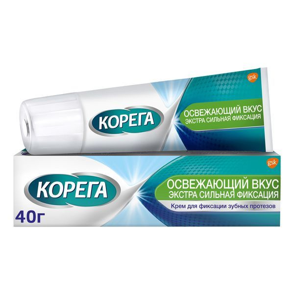 Корега крем для фиксации зубных протезов Освежающий вкус 40мл - купить ...