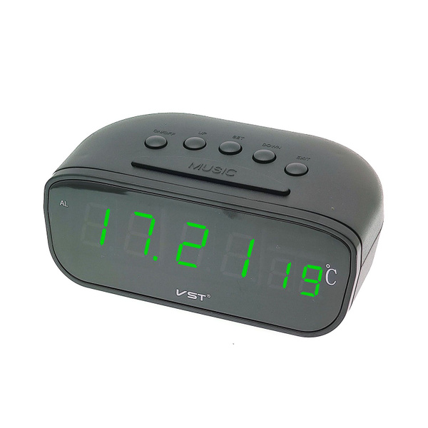 Настольные часы Электронные VST, зеленый купить по выгодной цене в ...