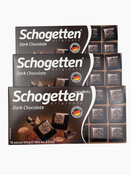 Молочный шоколад Schogetten Dark Chocolate, (Германия) 3 шт по 100 гр ...