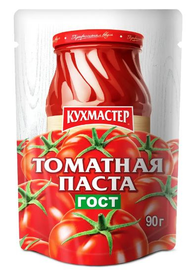 Томатная паста, "Кухмастер", 90 гр, мягкая упаковка - 4 шт. - купить с ...