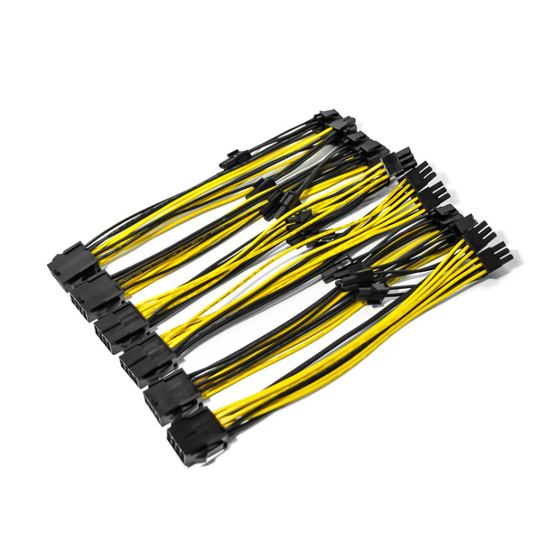 Переходник PCI-E 8 pin (6+2 pin) 22 см для видеокарты / 8-контактный ...