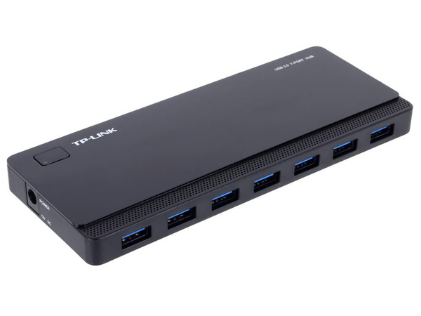 USB-концентратор TP-LINK UH700, разъемов: 7, черный - купить с ...