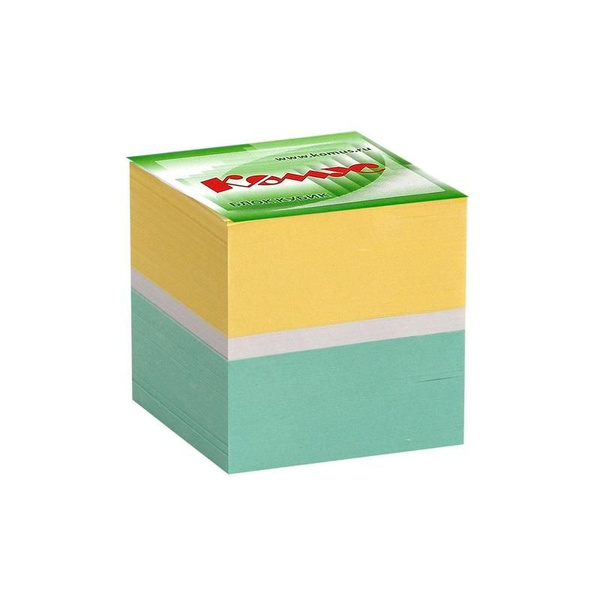 Блок для записей 90x90x90 мм разноцветный (плотность 80 г/кв.м ...