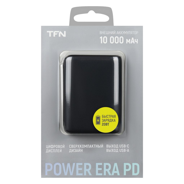 Внешний аккумулятор (Power Bank) TFN 10000mAh Power Era 10 PD черный ...