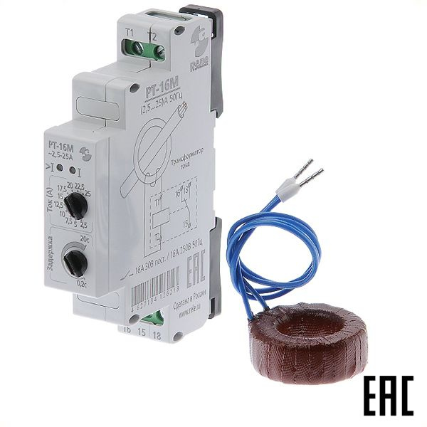 Реле тока РТ-16М 2,5-25А с выносным датчиком тока - купить по выгодной ...
