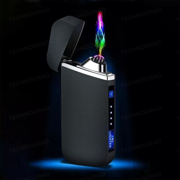 Металлическая импульсная USB зажигалка с сенсорным управлением ...