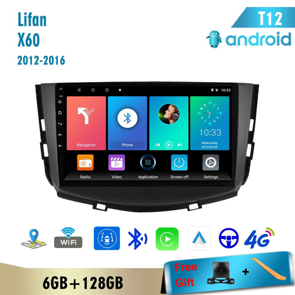 Автомагнитола 2 дин Андроид,6+128Гб,липан х 60/Lifan X60 2012-2016,8 ...