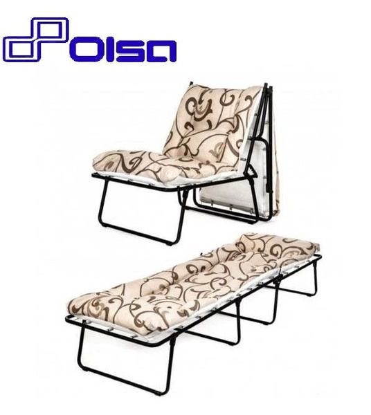 Раскладушка OLSA, Сталь, бежевый, коричневый купить по низкой цене с ...
