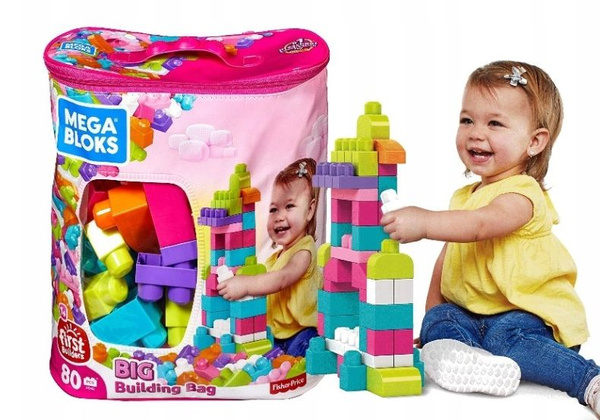 Конструктор для малышей Блоки Fisher-Price Mattel Mega Bloks 80 шт ...