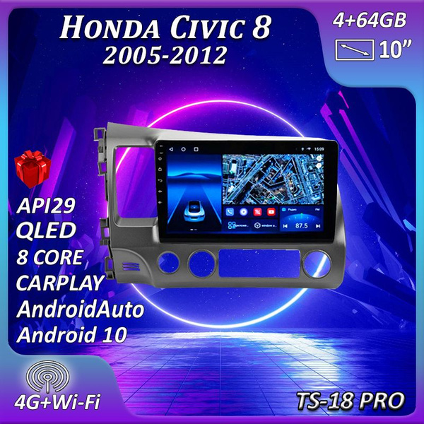 Штатная магнитола Multimedia Factory TS18PRO/4+64GB/Honda Civic 8 ...