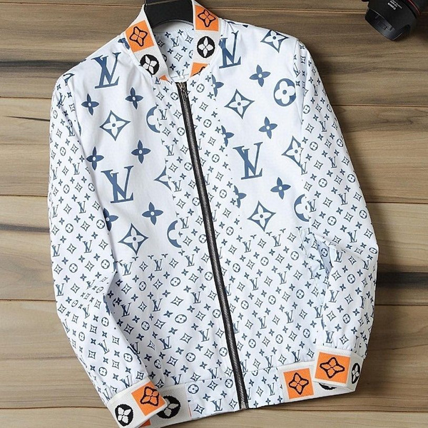 Пальто Louis Vuitton, Зима, размер 46, цвет белый, пепел, Хлопок ...