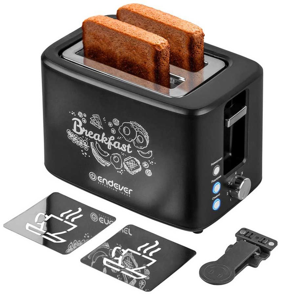 Тостер Endever Skyline ST-123 (90352) черный, черный купить по выгодной ...