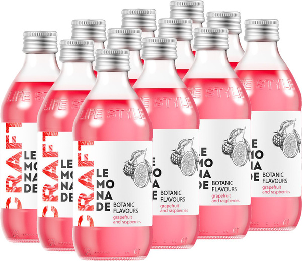 Лимонад StarBar Craft со вкусом Грейпфрута и Малины, 12 шт х 0,33 л ...