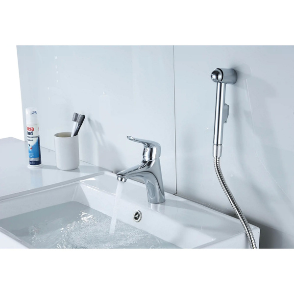 Смеситель для раковины Smart однорычажный с гигиеническим душем цвет ...