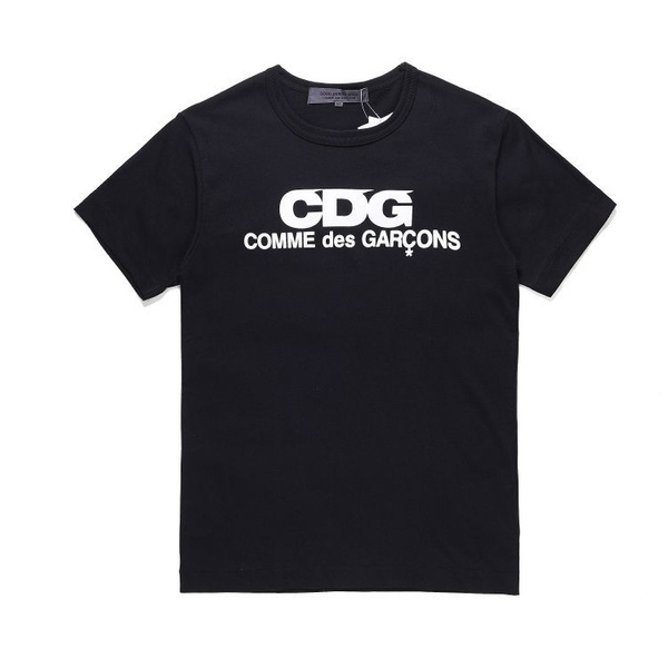 Футболка Comme des Garcons, размер универсальный, цвет черный, cotton ...