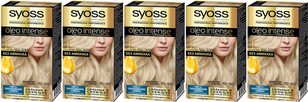 Краска для волос Syoss Oleo Intense тон 10-50 дымчатый блонд 115 мл ...