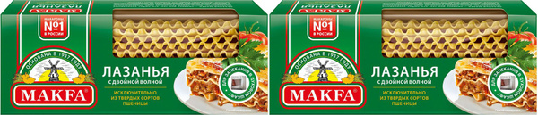 Макаронные изделия Makfa Лазанья, комплект: 2 упаковки по 500 г ...