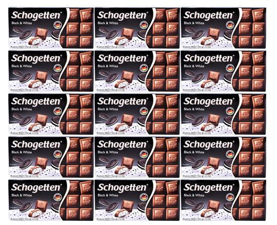 Шоколад Schogetten Black & White / Шоготтен Сливки и Какао, 15 * 100 гр ...