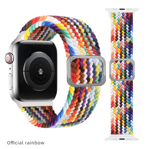 Эластичный тканевый ремешок для Apple Watch 1-8 серии и SE (38, 40, 41 ...