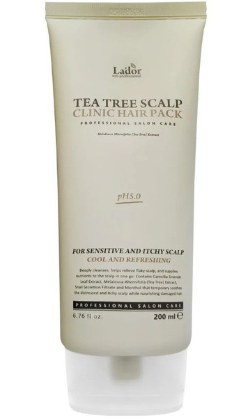 La'dor Tea Tree Scalp Hair Pack Маска-пилинг для кожи головы с чайным ...