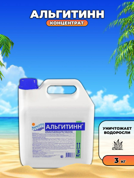 Альгитинн/ Альгицид 3л., канистра, жидкий концентрат. Химия для ...