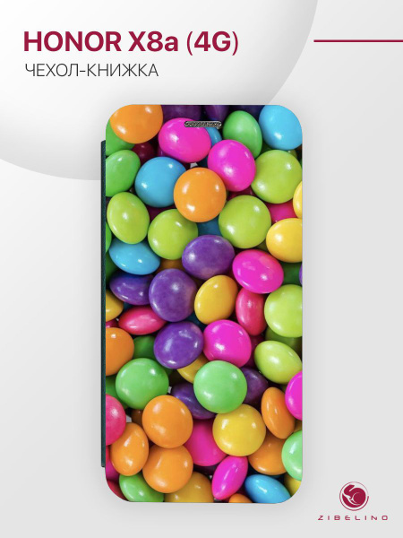 Чехол для Honor X8A 4G с рисунком защитный, противоударный, с магнитом ...