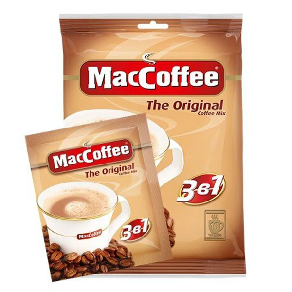 Растворимый кофе MacCoffee The Original 3 в 1, в пакетиках, 50 уп ...