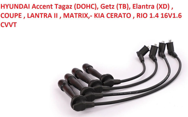 Высоковольтные бронепровода HYUNDAI Accent Tagaz (DOHC),Getz(TB ...