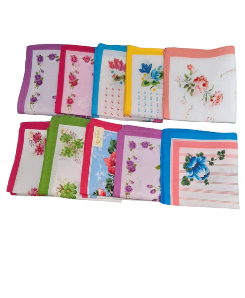 Носовые платки женские хлопок 10 шт. Амин купить на OZON по низкой цене ...