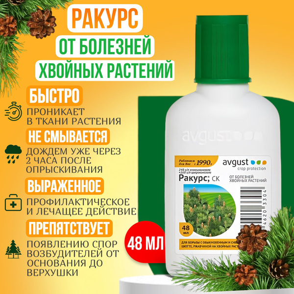 Август / Ракурс - лекарство для борьбы с шютте, ржавчиной на хвойных ...