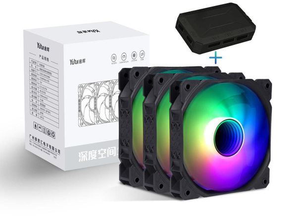 Корпусные вентиляторы SAMA IMB ARGB 5V 120mm With 6pin Fan Hub Black ...