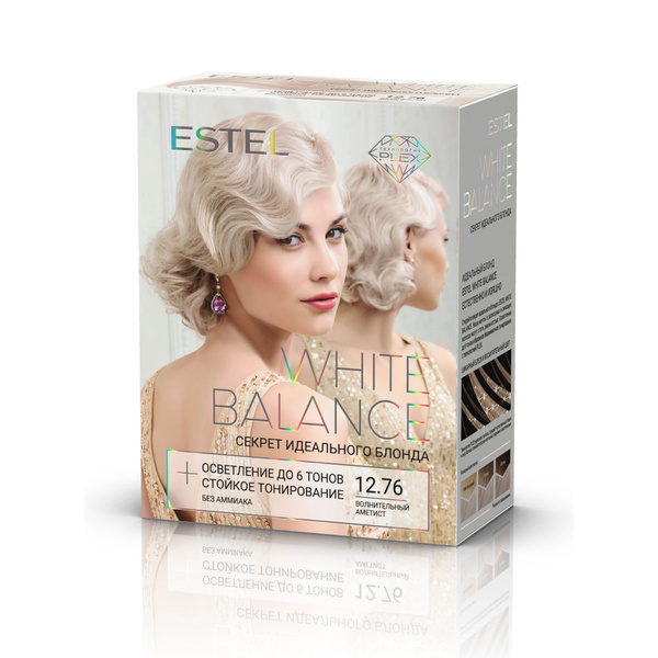 ESTEL Набор для осветления и тонирования волос WHITE BALANCE, тон 12.76 ...