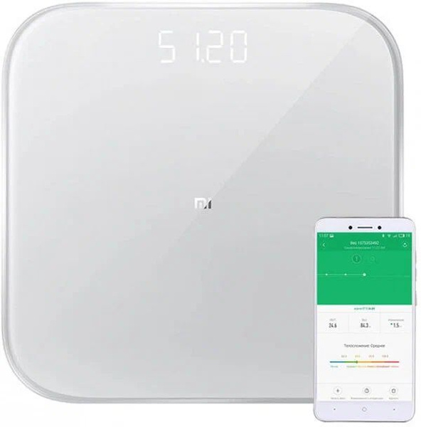 Напольные весы Xiaomi Mi Smart Scale 2, белый купить по низкой цене с ...
