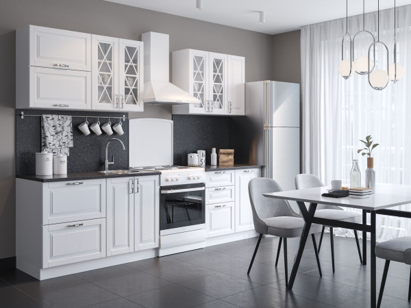 Кухня / Кухонный гарнитур белый / кухонная мебель Милана №6 купить по ...