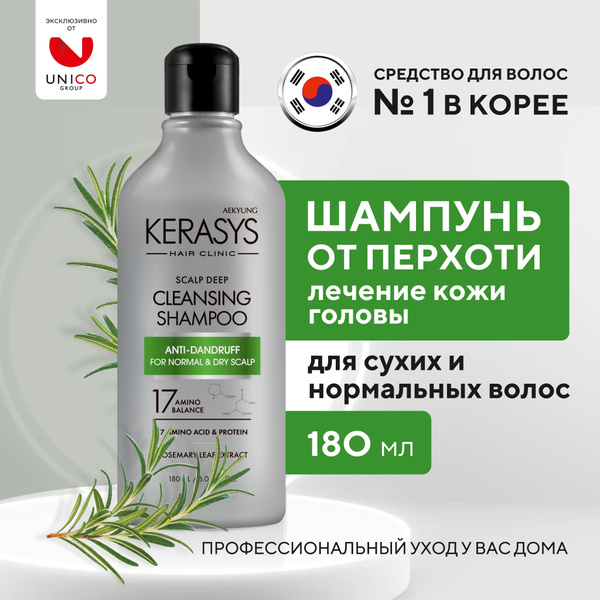 Kerasys Лечебный Корейский Шампунь для волос от перхоти для сухих и ...