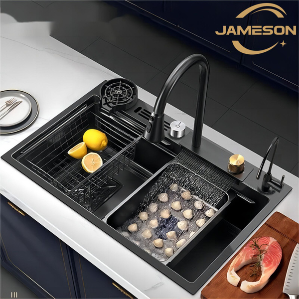 Мойка для кухни JAMESON нержавеющая 304 Черный противообрастания ...